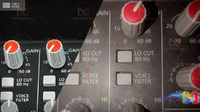 Voice filter button on the sound mixer