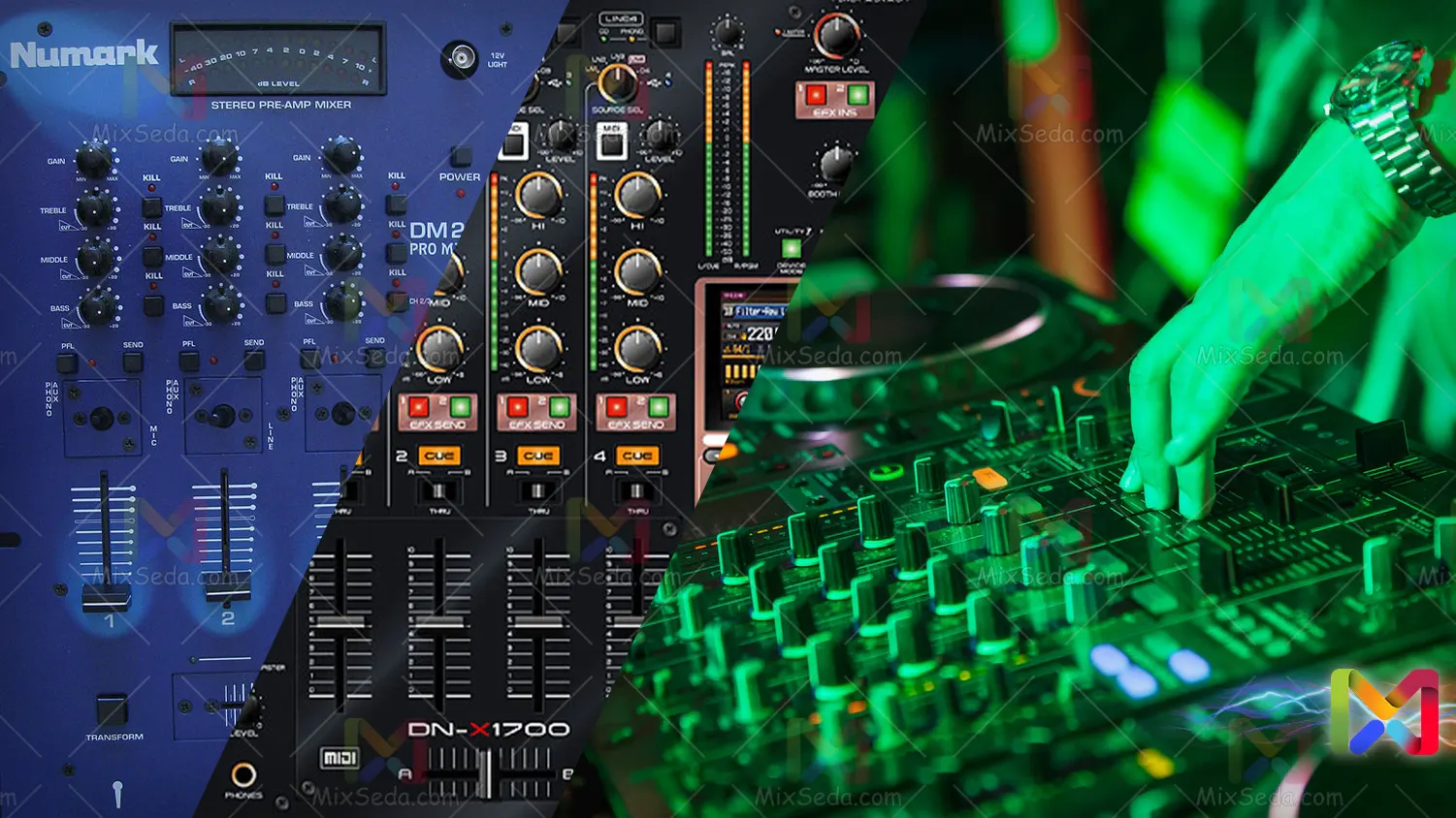 Amplifier in DJ mixer