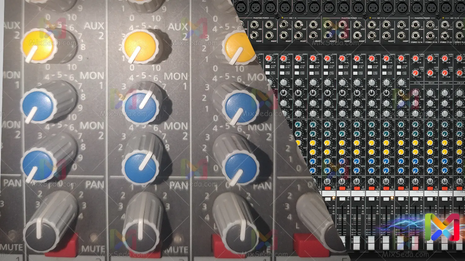 MON volumes in the Dynacord mixer