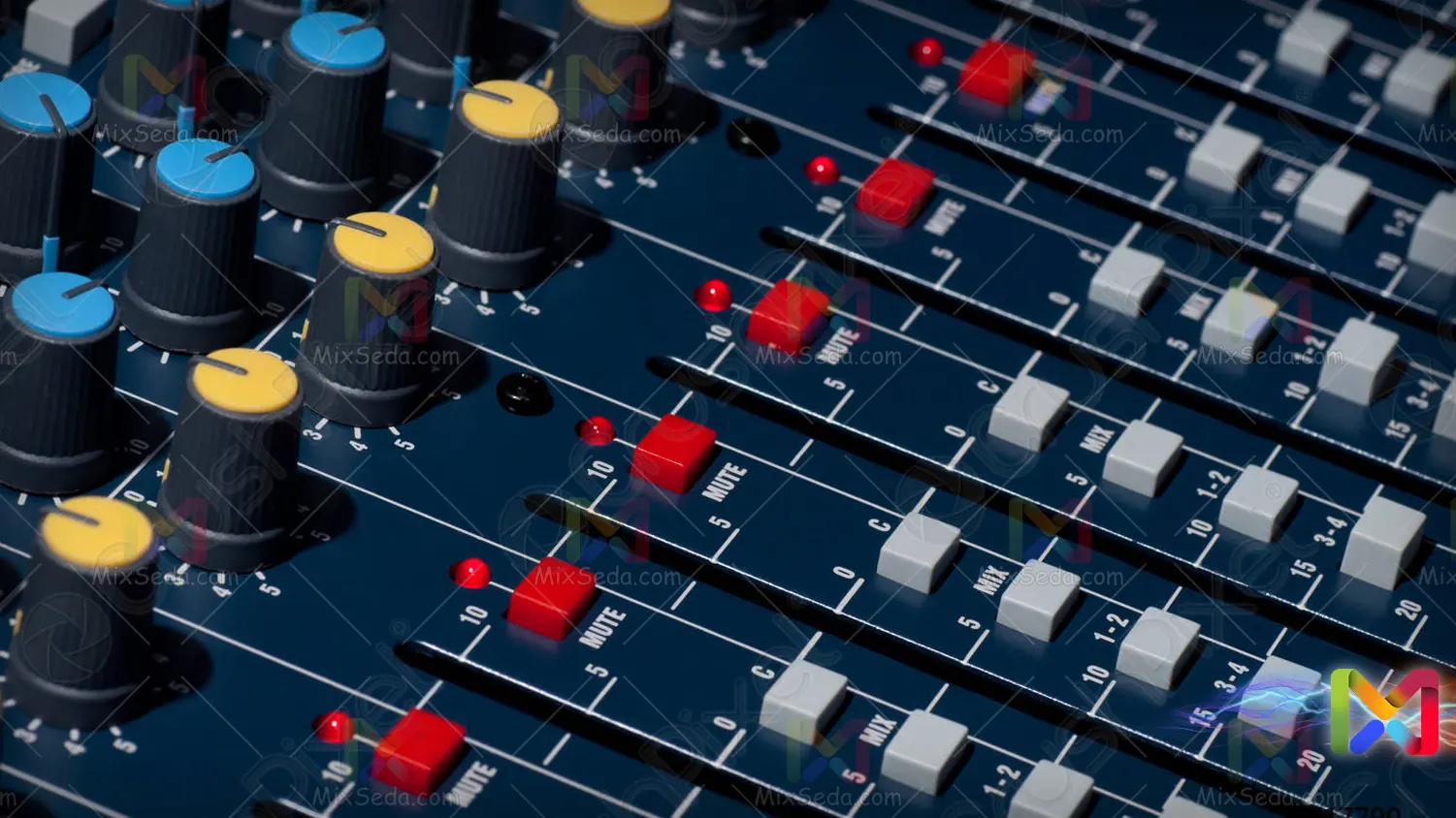 Mute button in Dynacord mixer