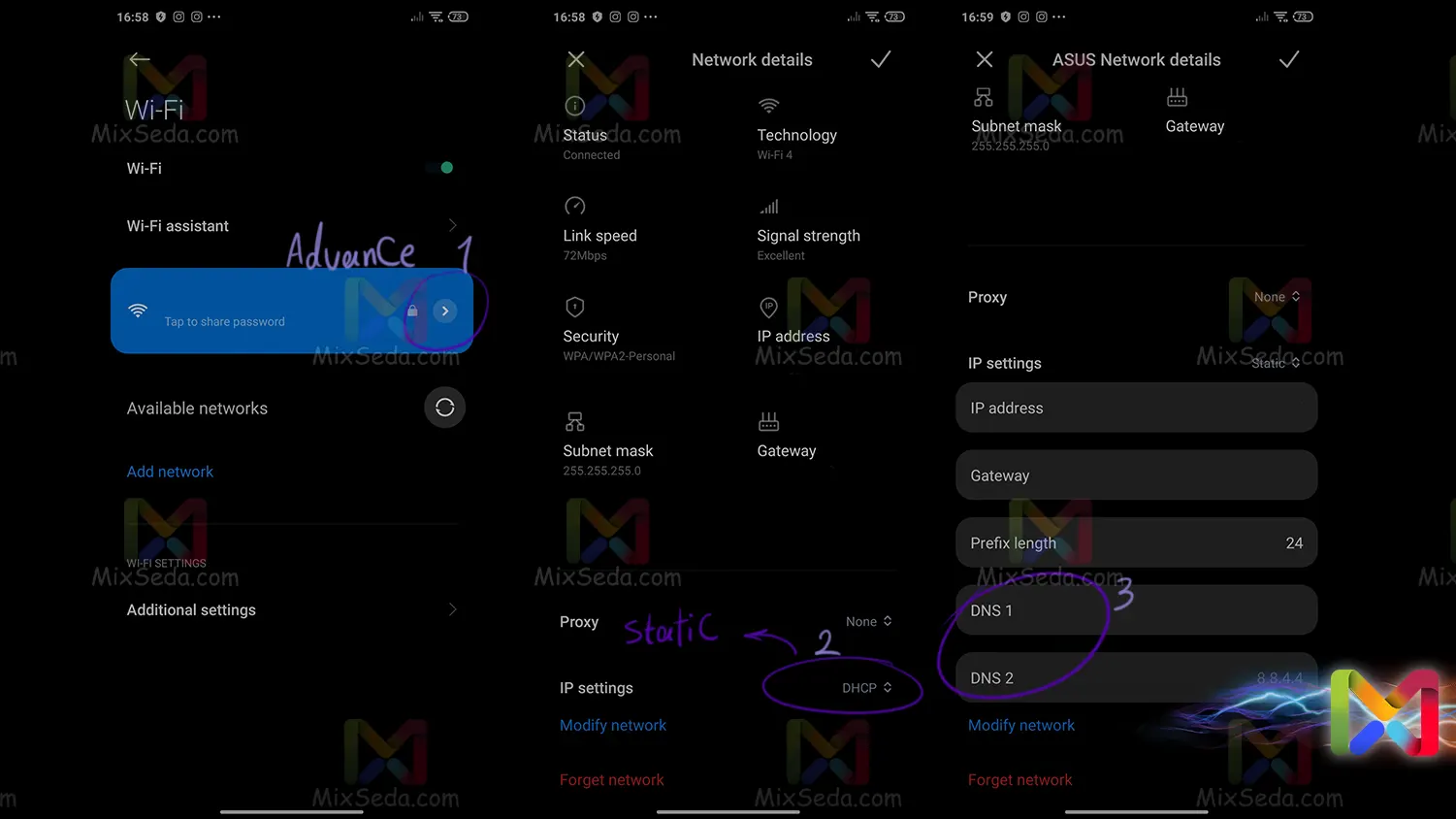 Change DNS Server in Android